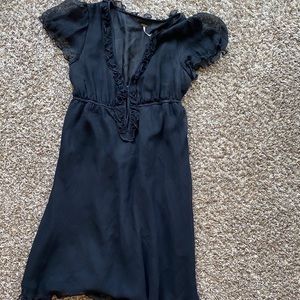 Free People Black Slip Dress Tea length